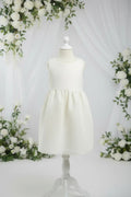 Baby Girls Ivory Pleated Dress 6 - 12 Months | 12 - 18 Months | Flower Girl Wedding | Christening Dress - Babydoll Princess