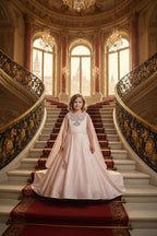 Girl on palace staircase