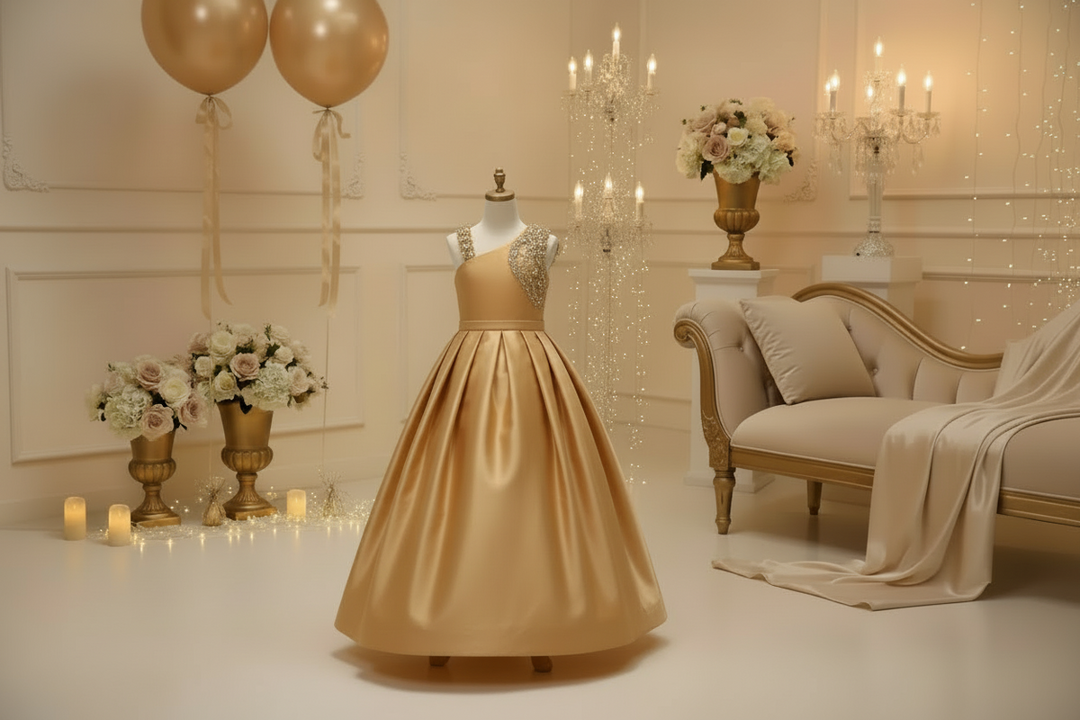 Premium embellished Birthday/Party/Evening Princess Dress - Babydoll Princess