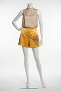Premium embellished gold shorts